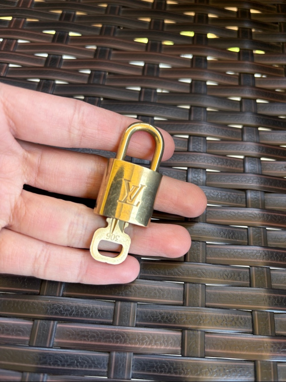 Louis Vuitton #306 Lock and Key Brass Gold